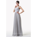 Grace Karin Aus Schulter Backless Schatz Chiffon Grau Lange Mutter des Bräutigam Abendkleid CL6231-1